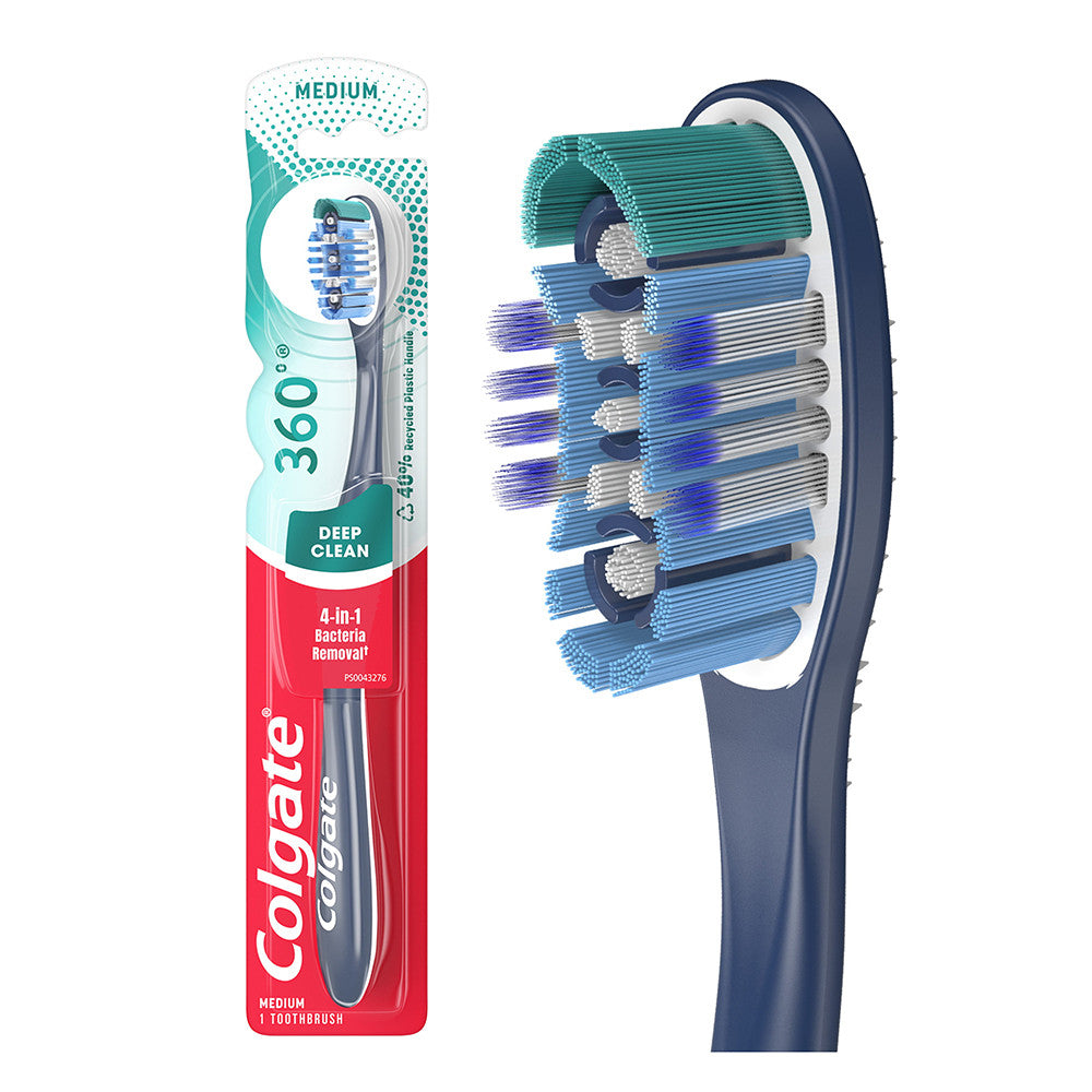 Colgate 360 Degree Full Head Toothbrush Medium, 1 Ea